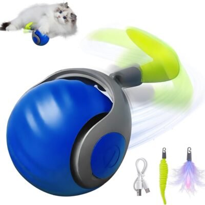 Juguete Interactivo para Gatos, Pelota Inteligente con Cola, Pet Gravity