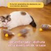 Juguete Inteligente para Gatos, Pelota Interactiva con Felpa y Luces LED