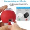 Pelota Interactiva para Gatos con Soga, Juguete Inteligente LED