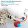 7 Pelota Interactiva para Gatos con 2 Sogas Juguete Recargable LED
