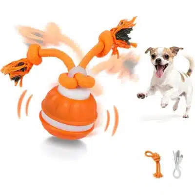 Juguete Interactivo para Perros con Soga, Pelota Inteligente LED