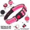 Collar Reflectivo para Perro ajustable de Nylon Acolchado con Hebilla de Seguridad