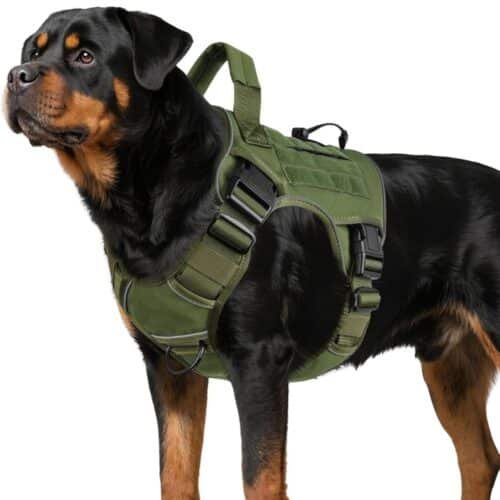 Arnés Táctico para Perros, Antititrones, Reflectante con Asa, K9